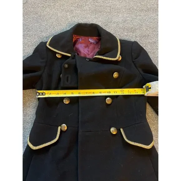 $2900 Ralph Lauren Collection Black Wool Double-Breast Clifton Coat Purple Label - Picture 13 of 16